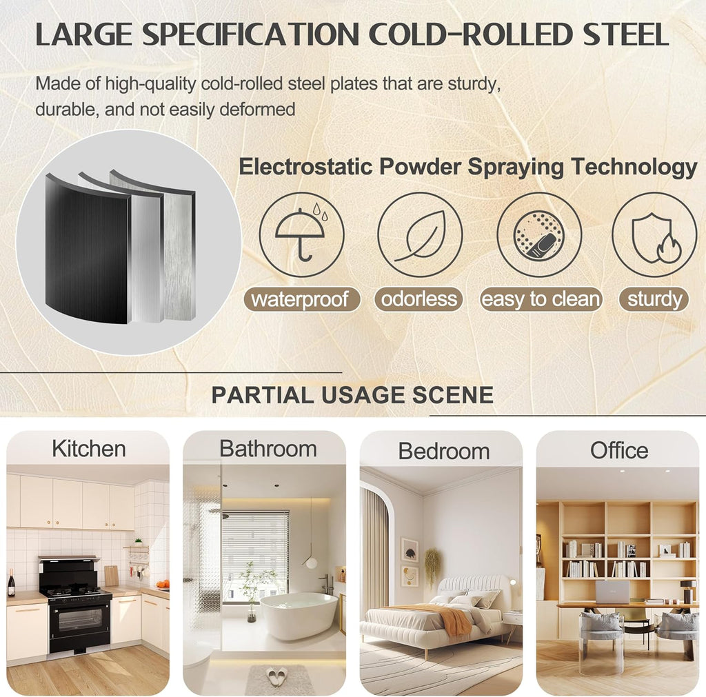 GAIOUS 71" Tall Metal Storage Cabinet with 2 Doors and 4 Adjustable Shelves | Kitchen Pantry Cabinet White Freestanding Cupboard, 5 Tier Multifunctional Steel Storage for Office, Kitchen, Dining Room