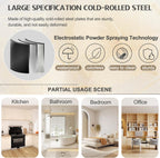 GAIOUS 71" Tall Metal Storage Cabinet with 2 Doors and 4 Adjustable Shelves | Kitchen Pantry Cabinet White Freestanding Cupboard, 5 Tier Multifunctional Steel Storage for Office, Kitchen, Dining Room