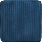 Christopher Knight Home Isa Corduroy Ottoman Footstool, Square Pouf Poufee Footrest Ottoman Large Seat, Modern Side Table for Living Room Bedroom Home Decor, Navy Blue, 30"