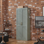 71" Tall Metal Pantry Cabinet, Freestanding Kitchen Storage with Adjustable Shelves, Modern Steel Cabinet for Home