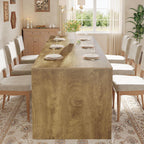 Tribesigns Extra Long Dining Table for 6-8 People, 78.7-Inch Rectangular Kitchen Table with Wooden Tabletop and Legs for Kitchen, Dining Room, Living Room, Heavy Duty, Brown