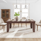 GAOMON Farmhouse Dining Table for 6-8 People, 71" Long Wood Kitchen Table with Sturdy Frame & Rustic Wooden Finish, 6-8 Seats Large Rectangular Tables for Dinner, Kitchen, Dining Room