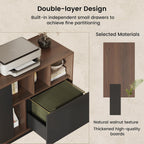 ModernMate 39" File Cabinet with Drawer, Office Storage Cabinet with Door | Home Office Printer Stand with Storage & Adjustable Shelves for Living Room, Entryway, Black Walnut