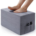 Rectangular Pouf Ottoman, Foam-Filled Footrest, Dark Gray | Soft coral fleece, adjustable foam filling, hidden storage and a carry handle combine comfort with everyday convenience.