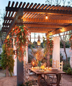 Hanging Decor Faux Plants Outdoor Artificial Hanging Plants Artificial Decor for Outdoors Plants Decor Faux Hanging Plants Fake Plants for Indoor Wall Room Backgarden Yard Front Door Decor(Orange)