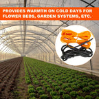 Soil Heating Cable 49 Ft Electric Soil Warming Cable Greenhouse Plant Soil Heater Cable Keep Soil Warm for Soil, Garden, Cold Frame