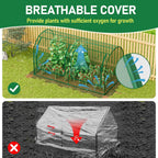 SPECILITE 98x49x49in Garden Plant Netting Mesh Cover for Raised Bed with Roll-up Zipper Door for Vegetables Fruits, Large Tunnel Gardening Net, Green