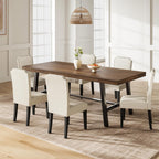 Garvee Industrial Dining Table for 6-8, 78.74" Extra Long Rectangular Kitchen Table with 2"×2" Metal Legs & Wood Top, Large Dining Table for Dining Room, Home Office, Brown