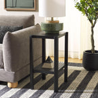SAFAVIEH Home Collection - Hendro Accent Table, Black Rectangular Side Table with 1 Shelf, Fully Assembled (ACC2401B)