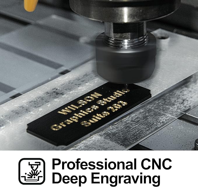Personalized Name Plates, Deep Engraved Plaque, Black Brass Trophy Plates Engraved, Custom Name Plate with Adhesive Backing or Screws, 3" W x 1" H