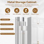 Polup 86" Tall Metal Kitchen Pantry Storage Cabinet with Doors and Shelves