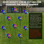 10 PCS Reflective Pinwheels for Yard and Garden Bird Devices Pre-Installed Sparkly Wind Spinner Deterrent to Scare Birds Away from Yard Patio Farm (Multicolor-1)