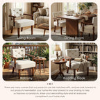 Versatile Accent Chair for Bedroom, Mid Century Modern Arm Chair, Butacas para Sala, Upholstered Wooden Chairs with Arm Rest, Tufted Backrest,Cushion, for Office, Living Room, Reading, Beige