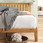 Zinus Alexia Solid Wood Platform Bed Frame with Headboard, Queen
