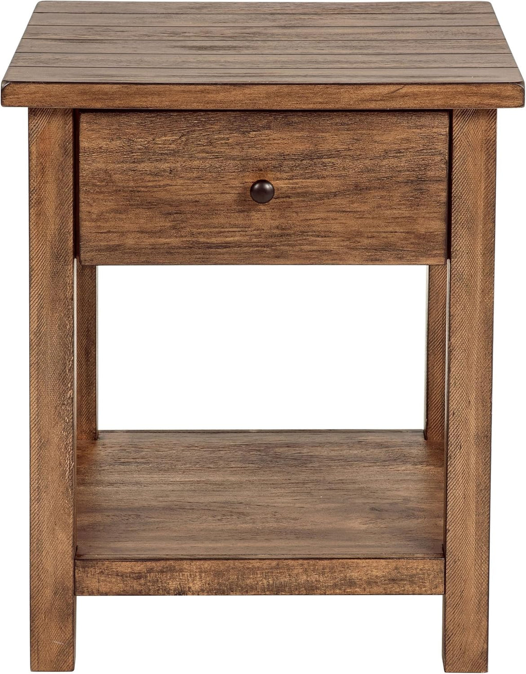 Coaster Home Furnishings Payne 1-Drawer Wood End Table with Shelf Distressed Brown