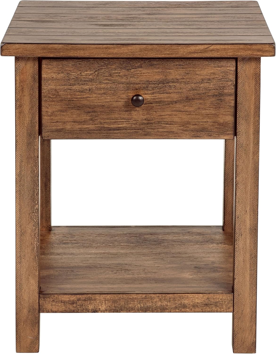 Coaster Home Furnishings Payne 1-Drawer Wood End Table with Shelf Distressed Brown