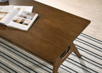 Roundhill Furniture Arona 3-Piece Coffee Table Set, Coffee Table and Two End Tables, Walnut