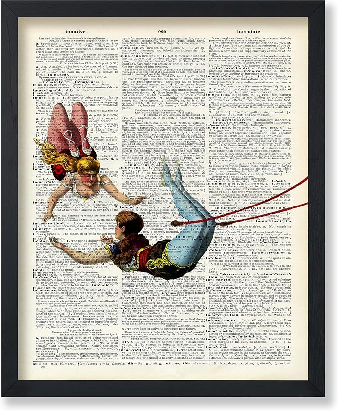 Poster Master Dictionary Art Poster - Acrobat Print - Circus Art - Entertainment Art - Gift for Men, Women & Performer - Chic Decor for Living Room, Bedroom, Dorm or Office, 18x24 Unframed Wall Art