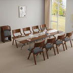 Folding Upholstered Dining Chairs 2-Piece Set,Ready to go | Upholstered with padded Seat, Solid Wood legs, Modern Side Chair, No Assembly Required,Foldable & Space-Saving