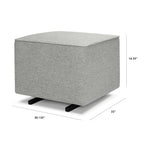 Davinci Universal Gliding Ottoman in Frost Grey, GREENGUARD Gold & CertiPUR-US Certified