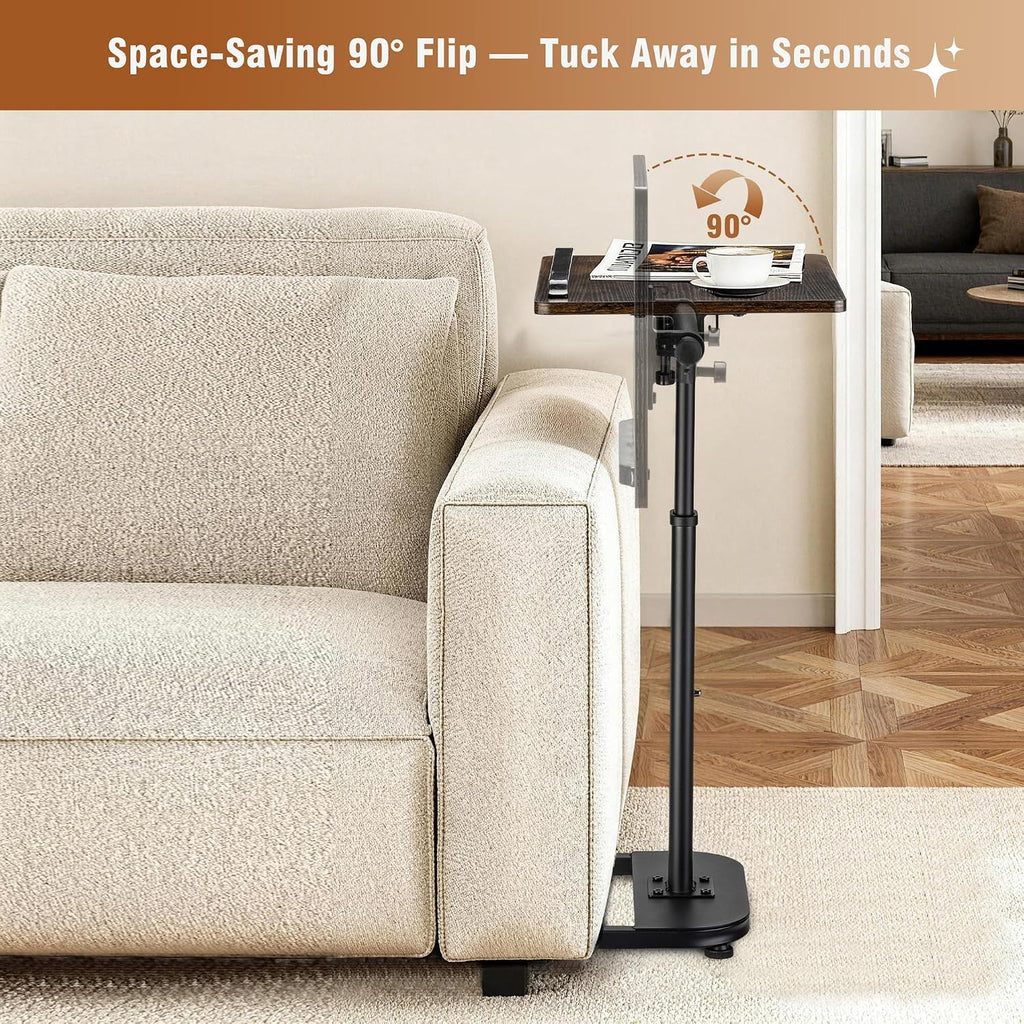 facka Adjustable Height TV Tray Table for Couch Eating, Laptop Small Spaces