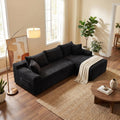 95" L-Shaped Cloud Sectional Couch, Right Facing Modular Compressed Sectional Sofa with Chaise Lounge, Plush Corduroy Corner Sofa for Living Room