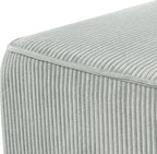 Christopher Knight Home Kyle Corduroy Woven Upholstery Square Ottoman, Living Room Sofa Ottoman with Wood Frame, Comfy Seating Experience with Dense Foam Padding, Non-Marking Foot Caps, Muted Green