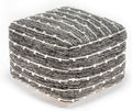 Anji Mountain Pouf Ottoman Foot Rest, Handmade Ottoman Pouf, Comfortable Foot Stool, Decorative Floor Seating for Living Room Decor, Bedroom & Home Décor Accent - Stripes