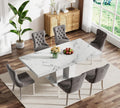 HomVent Extendable Dining Room Table Set for 6, Dining Table Set with Chairs, 6 Chair Dining Table Set, 63"-78.7" Wood Rectangle Farmhouse Expandable Kitchen Table Sets for Apartment Expanding