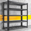 REIBII 3010LBS Storage Shelves 72" H Garage Shelving Heavy Duty Metal Shelving 5 Tier Adjustable Metal Shelves for Storage for Pantry Kitchen Basement 72" H x 35.5" W x 16" D, Black