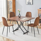Space Saving Folding Dining Table, Adjustable Height Foldable Coffee Table with Wooden Tabletop and Metal Legs, Small Transformer Kitchen Table for Living Room, Dining Room, Apartment