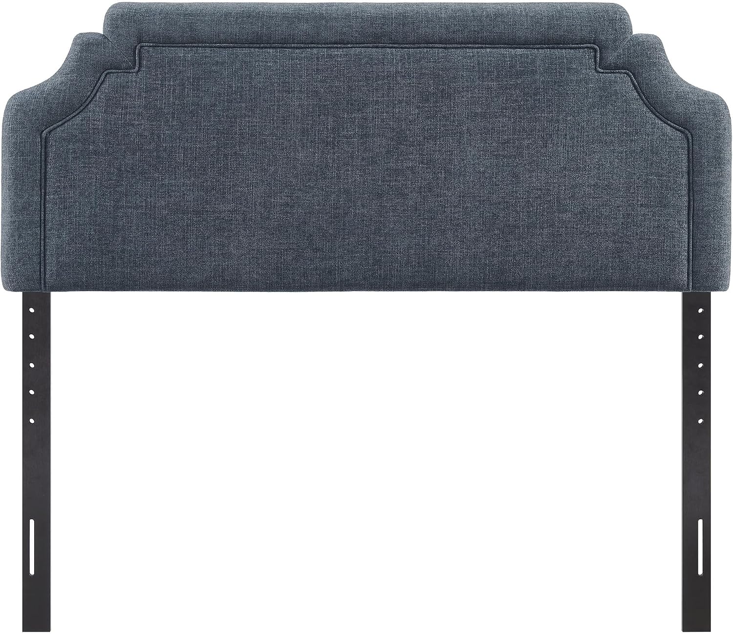 Modway Magnolia Queen Size Upholstered Fabric Headboard in Slate Blue - Padded Cushioned Headboard with Woven Heathered Upholstery and Adjustable Mounting Positions