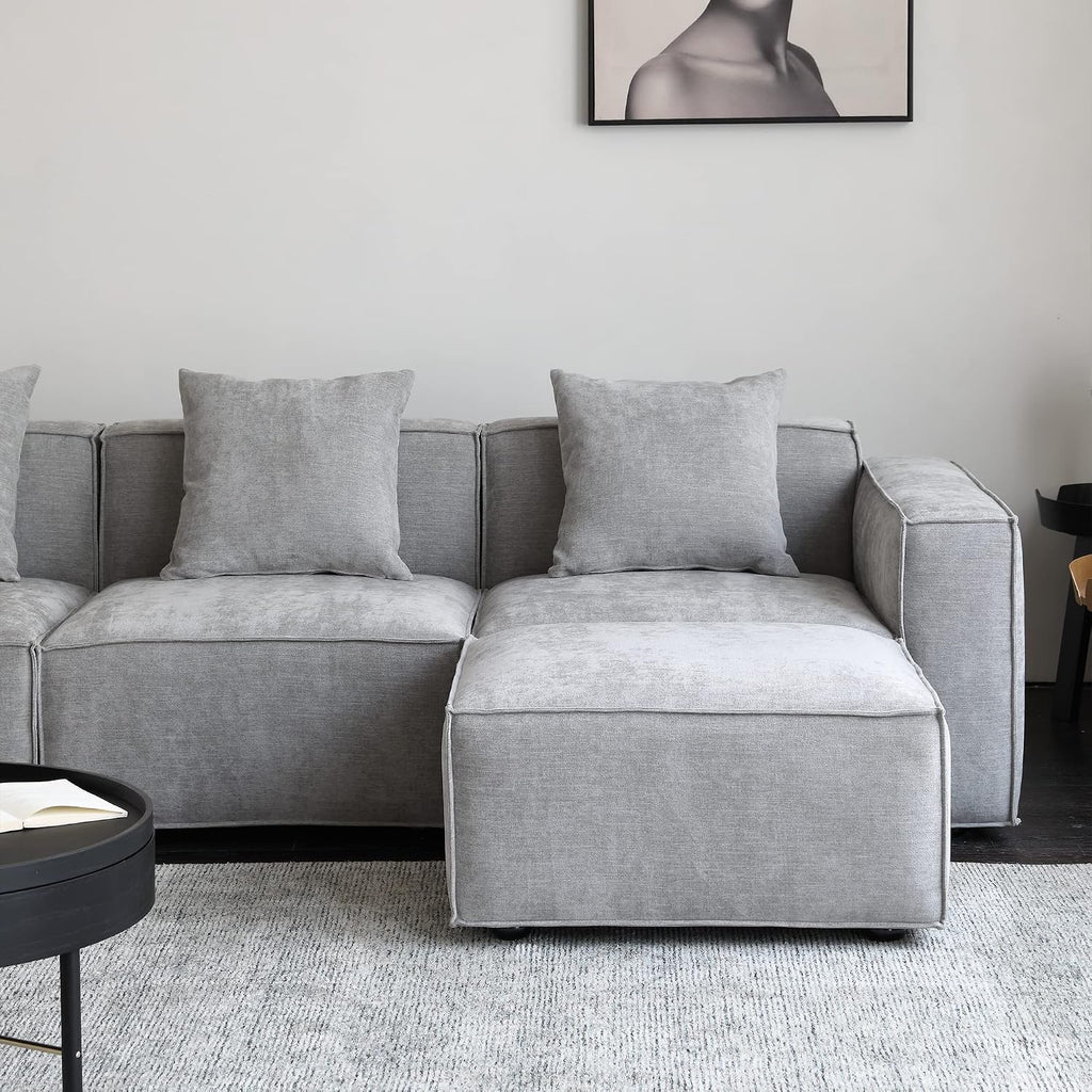 Acanva Zola Modular Sectional Living Room Sofa Set, L-Shape
