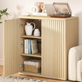 Fluted Sideboard Buffet Cabinet with Storage, Wood Sideboard Cabinet with Doors, Small Credenza Buffets & Sideboards for Kitchen Room, Accent Cabinets for Entryway Living Room Hallway Home