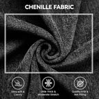167'' Chenille U Shaped Couch, Oversized Modular Sectional 8 Seater Sofa, Modern Deep Seat Corner Cloud Compressed Couch, No Assembly Sleeper Sofa with Chaise for Living Room, Black