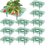 Iceyyyy 12 Packs Square Strawberry Supports-Strawberry Growing Racks- Plant Support Strawberry Stand Holder Growing Frame Keep Berries Clean (Square 12PCS)