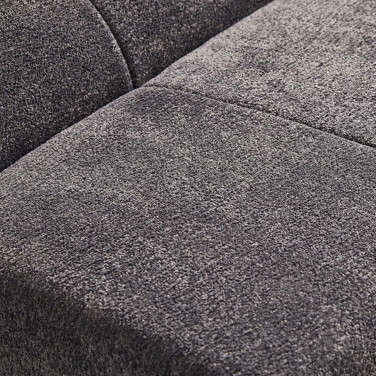 Fireside Chair, Modern Comfy Raindrop Velvet Fabric Bean Bag Chairs, Upholstered Lazy Floor Sofa Relaxing Lounge, Single Armless Lazy Chair for Living Room, Bedroom, Office, Grey