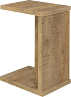 Coaster Home Furnishings - Clower - Wood - C-Shaped Side Table with Rectangular Top, Open Form, and Square Edges - Living Room - Mango - 930277