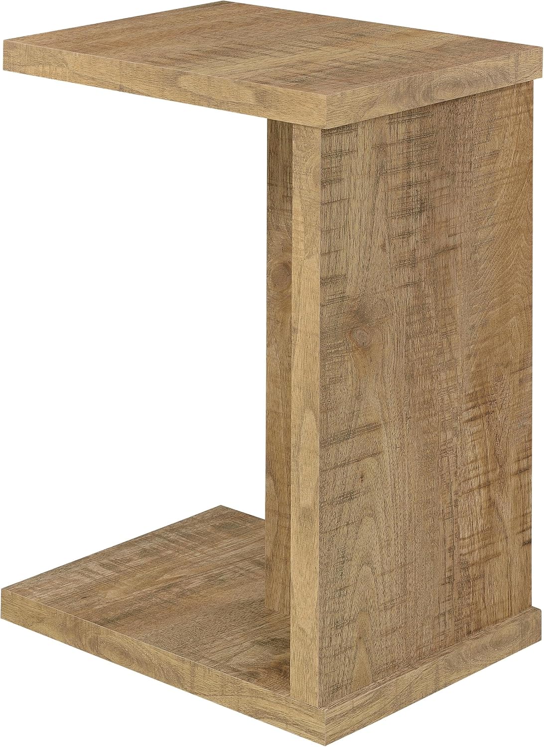 Coaster Home Furnishings - Clower - Wood - C-Shaped Side Table with Rectangular Top, Open Form, and Square Edges - Living Room - Mango - 930277