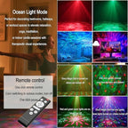 Party Lights DJ Disco Lights, Sound Activated Disco Ball Strobe Stage Light Star Ocean Projector with Remote Control for Home Decoration Parties Gift Club Bar Festival Christmas Birthday Wedding