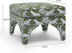 Tov Furniture Raji Jacquard Ottoman (Olive Green Leopard)