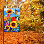 large Garden Flag 28x40 Double Sided sunflower flag, monarch Butterfly Floral Flower Welcome Garden Yard House Flags Outside Outdoor House sunflower Spring Summer Décor