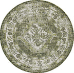 Unique Loom Outdoor Traditional Collection Area Rug - Valeria (3' 3" Round, Green/ Light Green)