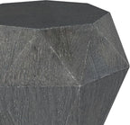 Coaster Home Furnishings - Jacinto - Solid Mango Wood - 19.5-Inch Octagonal Side Table with Geometric Design, Plastic Glides and Space-Saving Build - Living Room and Entryway - Gray - 931159