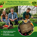 75 Vegetable & Greens Seeds Variety Pack, Garden Seed Starter Kit - Over 44,700 Non-GMO Heirloom Seeds for Planting Vegetables and Greens, Gift Seed Box with Gardening Supplies, Survival Kit