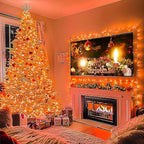 JMEXSUSS 500 LED Halloween Lights Outdoor, 163FT 8 Modes Orange Halloween Light Indoor Clear Wire, Outdoor Waterproof Thanksgiving Lights Plug in for Fall Room Porch Christmas