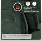 ERYE 47" Chenille Upholstered Accent Chair Wide Seat Armchair for Living Room Bedroom, Modern Upholstered Armchair W/ 2 Pillows and USB-C Ports for Home Apartment Office