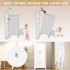 GAIOUS Metal Wardrobe Cabinet with Hanging Rod, Clothing Storage Cabinets