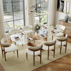 POVISON Modern Dining Chairs Set of 2, Armless PU Leather Dining Chair with PU Cushions and Dark Bronze-Coloured Metal Leg