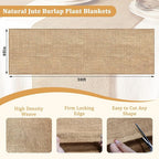 Riare 30 Feet x 40 Inch Natural Burlap Plant Covers Freeze Protection- High Density Jute Burlap Winter Plant Blankets Frost, Winter Frost Cloth for Outdoor Plants Trees Shrubs Winter Frost Protection